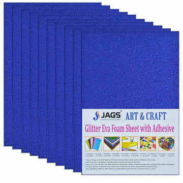 A4 Glitter Foam Sheet With Sticker N Blue 26164BL(JG)