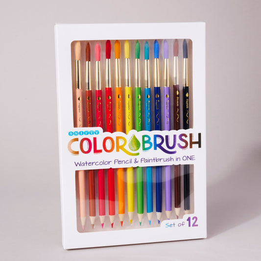 Macaron Watercolor Pencil & Paintbrush Set