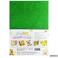 A4 Nonwoven Felt Sheet Dark Green 13 A4DGN13 (JG)