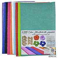 A4 Jute Sheet AJSWL10C (JG) 10 Colour Pk of 10