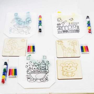 DIY Bag Painting + Wooden Board