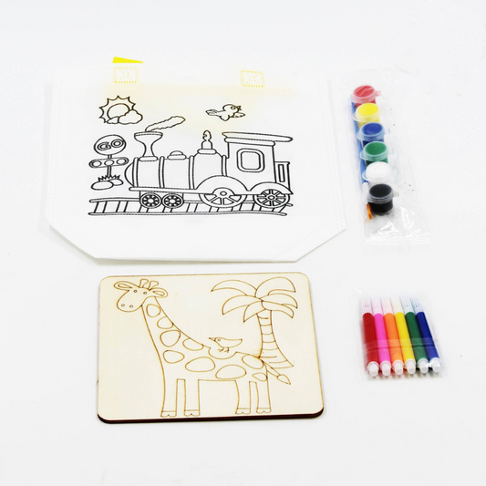 DIY Bag Painting + Wooden Board