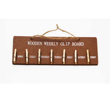 Wooden Weekly Clipboard