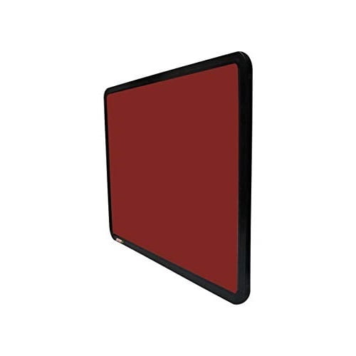 OBASIX® Superior Series Pin-up/Notice Board Maroon with 20 Push-pins| Powder Coated Black Frame