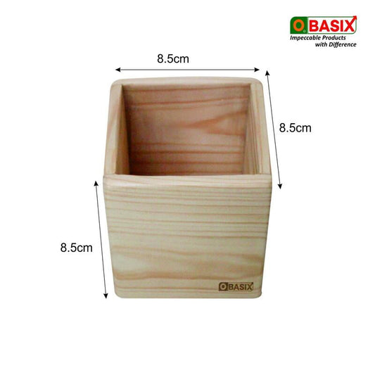OBASIX® Wooden Pen Stand/Desk Organizer | Natural Wooden Pen Pencil Holder PS-01