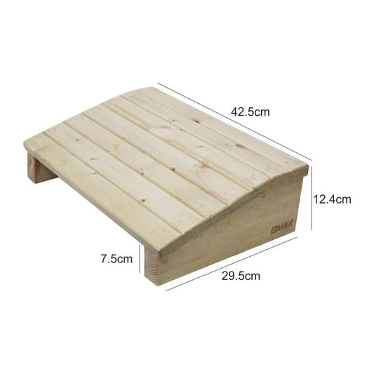 OBASIX® Foot Rest for Office in Natural Pine | Under Desk Foot Stool