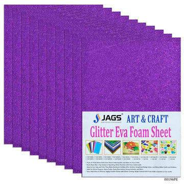 A4 Glitter Foam Sheet Without Stk Purple 00196PE(JG)