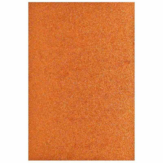 A4 Glitter Foam Sheet Without Stk Orange