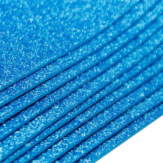 A4 Glitter Foam Sheet Without Stk S Blue