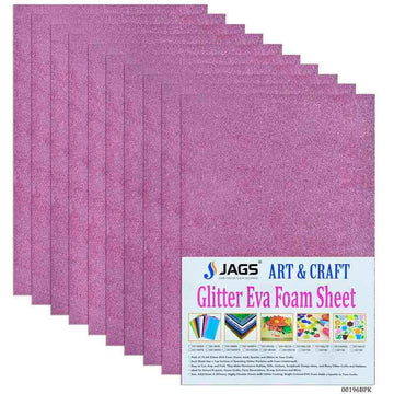 A4 Glitter Foam Sheet Without Stk B Pink 00196BPK(JG)