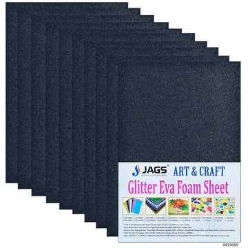 A4 Glitter Foam Sheet Without Sticke Black 00196BK(JG)