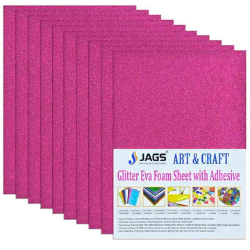 A4 Glitter Foam Sheet With Sticker R Pink 26164RPK(JG)