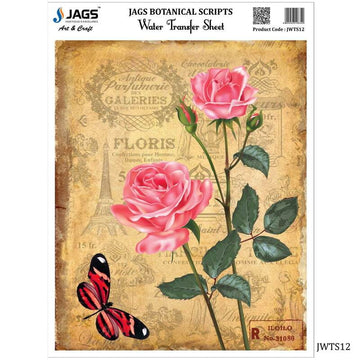 Water Transfer Sheet Botanical Scripts JWTS12(JG)