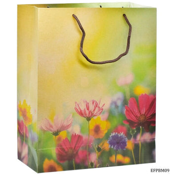 Eco Friendly Paper Bag Medium 12.2X7.2 Flower EFPBM09 (JG)