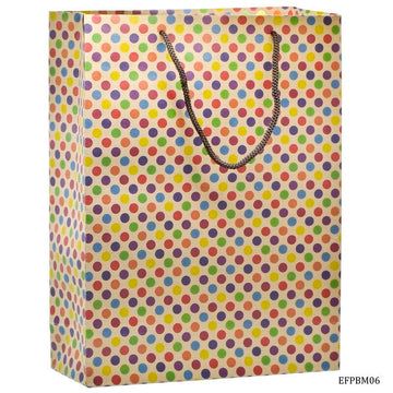 Eco Friendly Paper Bag Medium 12.2X7.2 Polka Dot EFPBM06 (JG)