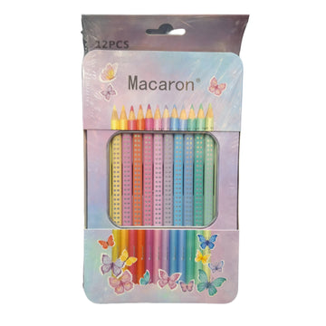 Beautiful & Stylish Macaron Color Pencil Set – 12 Soft Pastel Shades