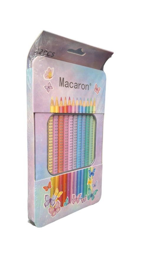 Beautiful & Stylish Macaron Color Pencil Set – 12 Soft Pastel Shades
