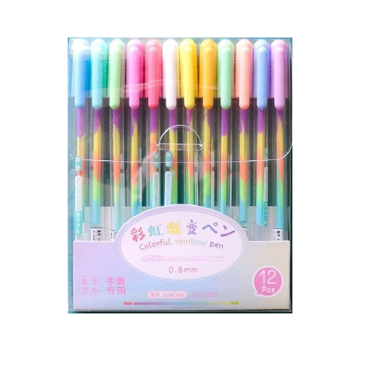 Gel Pens With Variety Of Colors Set