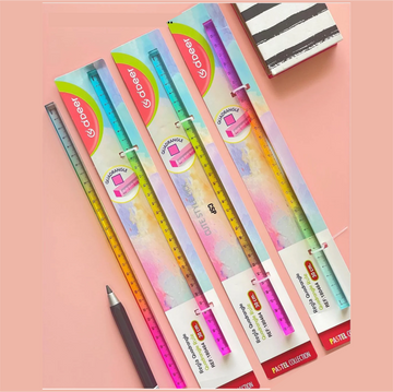 Multicolor Quadrangle Acrylic Ruler – 20 cm