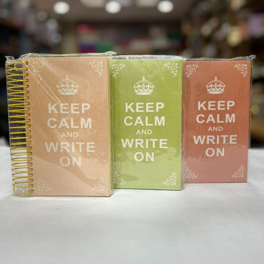 KEEP CALM AND WRITE ON Note Book 604655