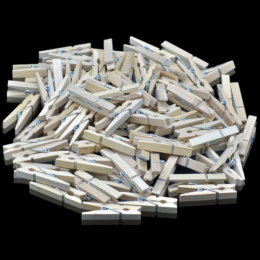 Wooden Clip 45MM 100pcs Big White 100P45MMW(JG)