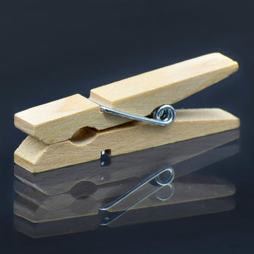Wooden Clip 45MM 100pcs Big White 100P45MMW(JG)