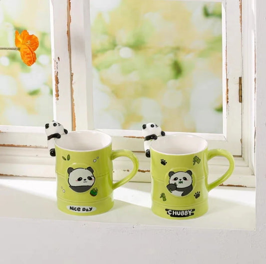 Panda bamboo style Ceramic mug