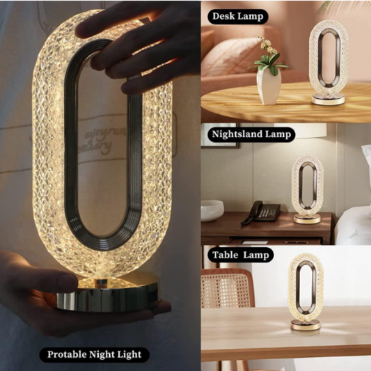 Oval Crystal Stand Night Lamp