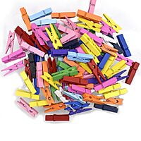 Wooden Clip 35MM 100pcs Color 100P35MMC(JG)