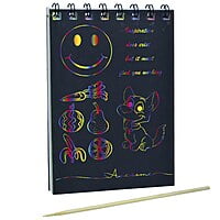 Rainbow Scratch Paper Wiro Pk of 10 A6 JRSPA6 (JG)