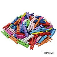 Wooden Clip 30MM 100pcs Small Color 100P3CMC(JG)