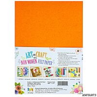 A4 Nonwoven Felt Sheet Light Orange 73 ANFSLO73 (JG)