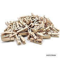 Wooden Clip 35MM 100pcs White 100P35MMW(JG)