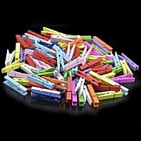 Wooden Clip 45MM 100pcs Big Colour 100P45MMC(JG)