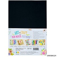 A4 Nonwoven Felt Sheet Black ANFSBK129 (JG)