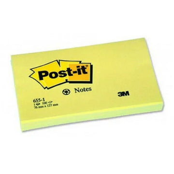 3M Post It 3X5 Pad Yellow 100Sheets