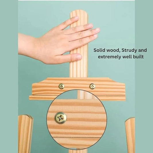 Wooden Easel Stand for Kids with Height and Angle Adjustment 4 Feet (120cm)