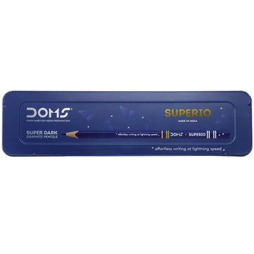 Doms Superio Super Dark Graphite Pencils Pack of 20 | Smooth Writing & Sketching Pencils