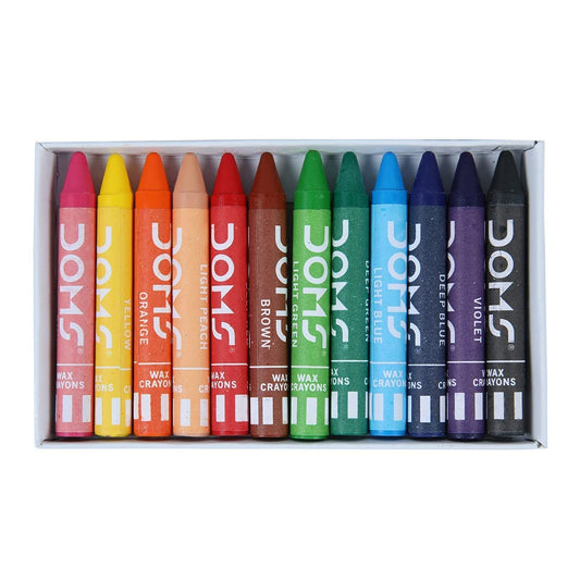 Doms Wax Crayons 12Shades 3448
