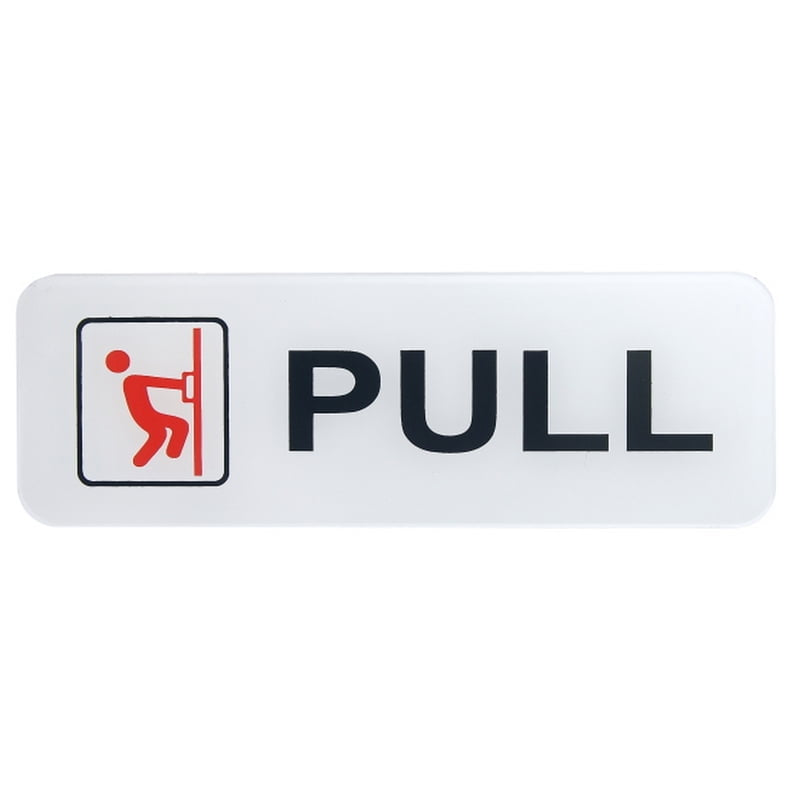 Sticker White Pull Horizontal SWPULLH (JG)