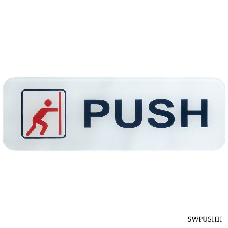 Sticker White Push Horizontal SWPUSH (JG)