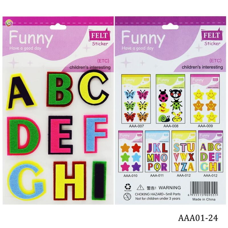 Felt Sticker Mix Design AAA01-24 (JG)