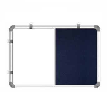 OBASIX® CLASSIC Series Combination Board (Non-Magnetic Whiteboard with Blue Pin-up Notice Board)| Aluminium Frame