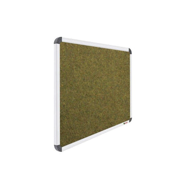 OBASIX® Superior Series Pin-up/Notice Board with 20 Push-pins |Natural Finesse Heavy Aluminium Frame-Olive Green