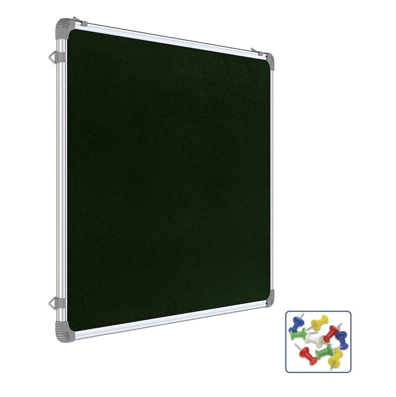 OBASIX® Pin-up (Notice Board) Classic Series Colour Green| Light Weight Aluminium Frame