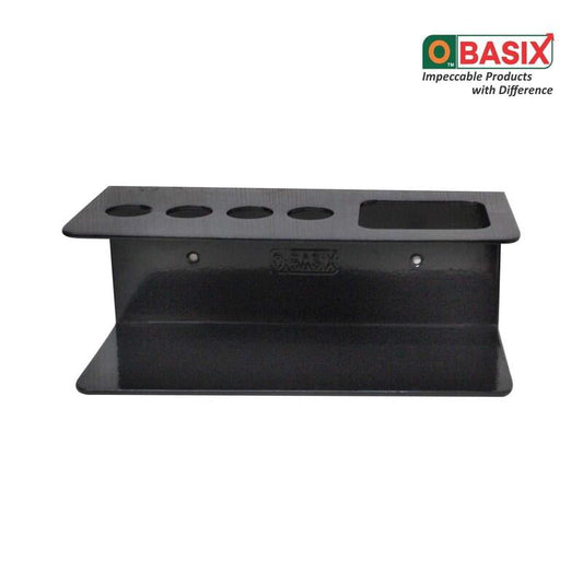 OBASIX® Whiteboard Marker & Duster Holder | Color Black in Aluminium