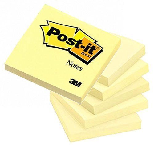 3M Post It 3X3 Pad Yellow 100Sheets