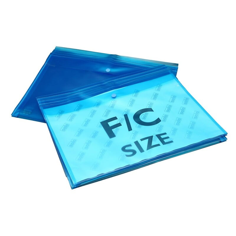 Solo Button Folder CH118 Blue (Pack of 10)