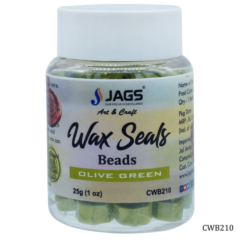 Craft Wax Seals Beads 25Gsm Olive Green CWB210(JG)