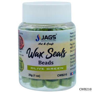 Craft Wax Seals Beads 25Gsm Olive Green CWB210(JG)